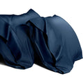 Wishsmile Cooling Pillowcases Standard Pillow Cases Set Of 2,Hair And Skin Friendly,Navy Blue,20X26 Inches