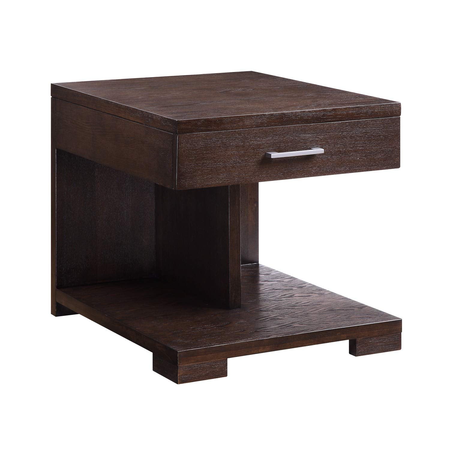 Benjara Bm218616 Wooden End Table With 1 Drawer, Brown - 24 X 28 X 24 In.