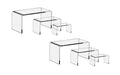 FlanicaUSA 6 Pieces Set - Clear Acrylic Display Riser Set, Acrylic Display Stand
