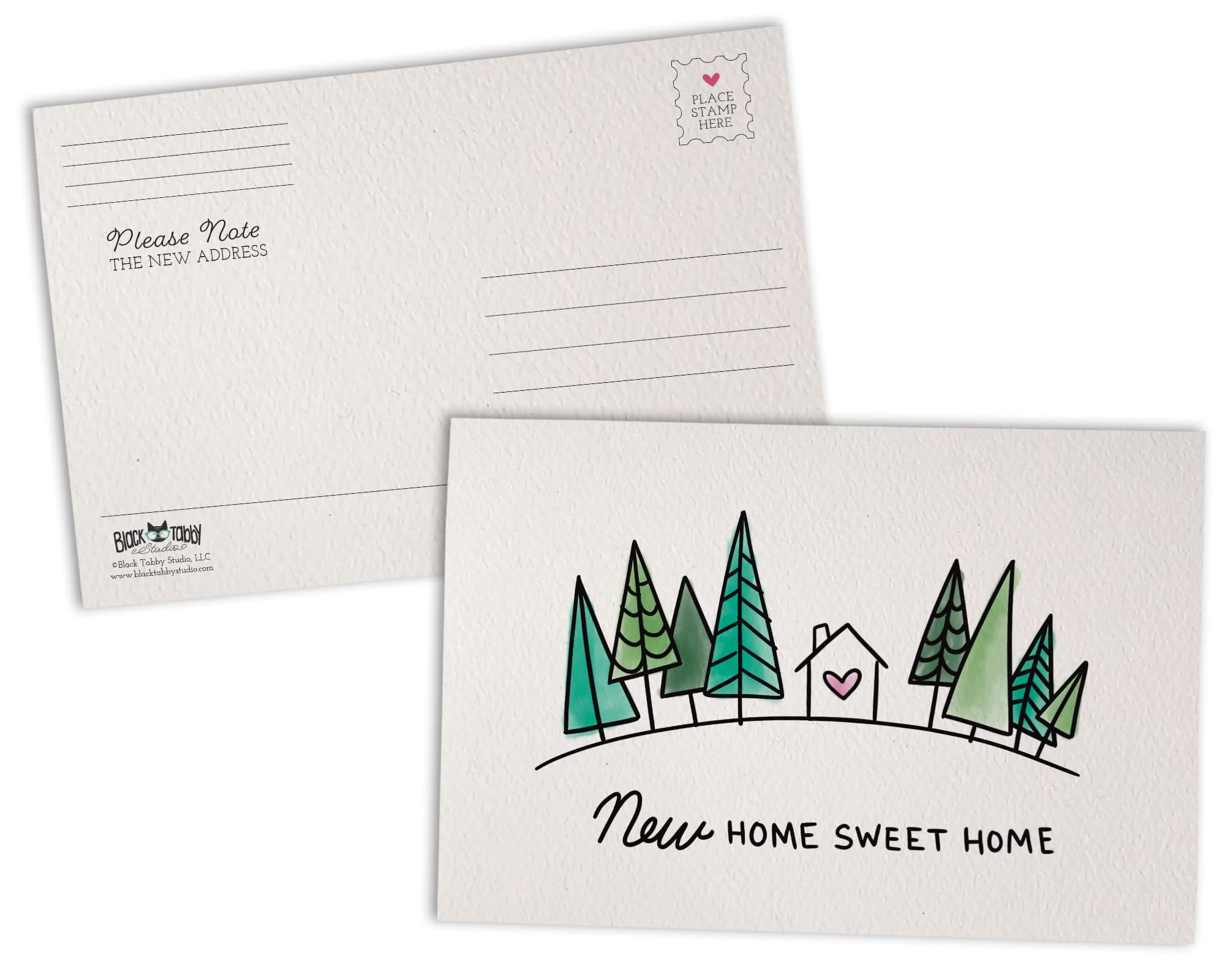 Sugartown Greetings Moving To The Woods Change Of Address Postcards - 48 Pack Of Moving Announcement Cards - I'Ve Moved Postcard