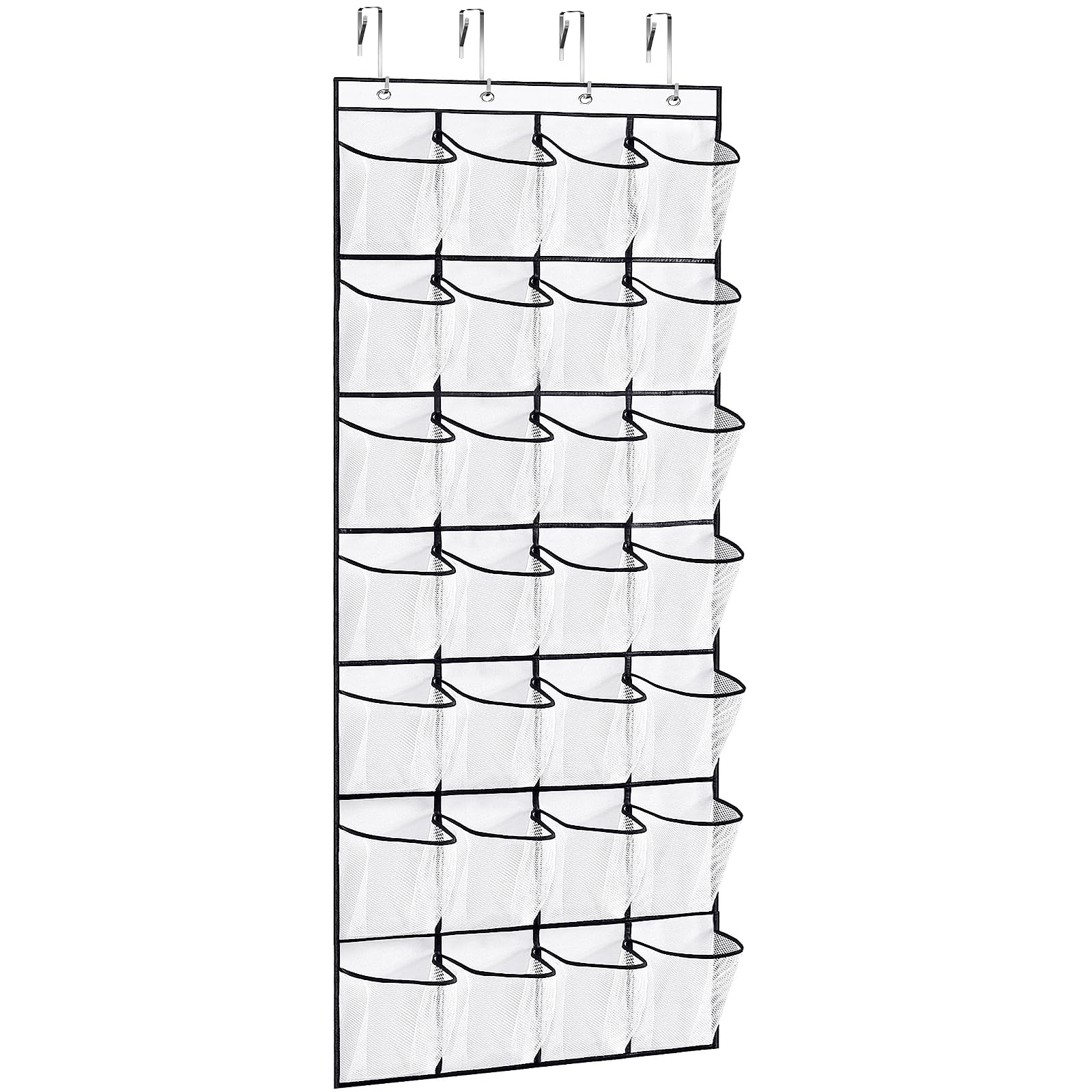 Vopton 28Large Pockets Over The Door Shoe Organizer, Hanging Shoe Organizer For Closet, Premium Clear Shoe Rack For Door, Shoes