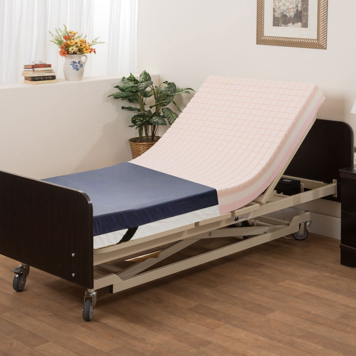 Medacure Pressure Redistribution Foam Hospital Bed Mattress - 3 Layered Visco Elastic Memory Foam - Extra Long, 84' X 36' X 6'