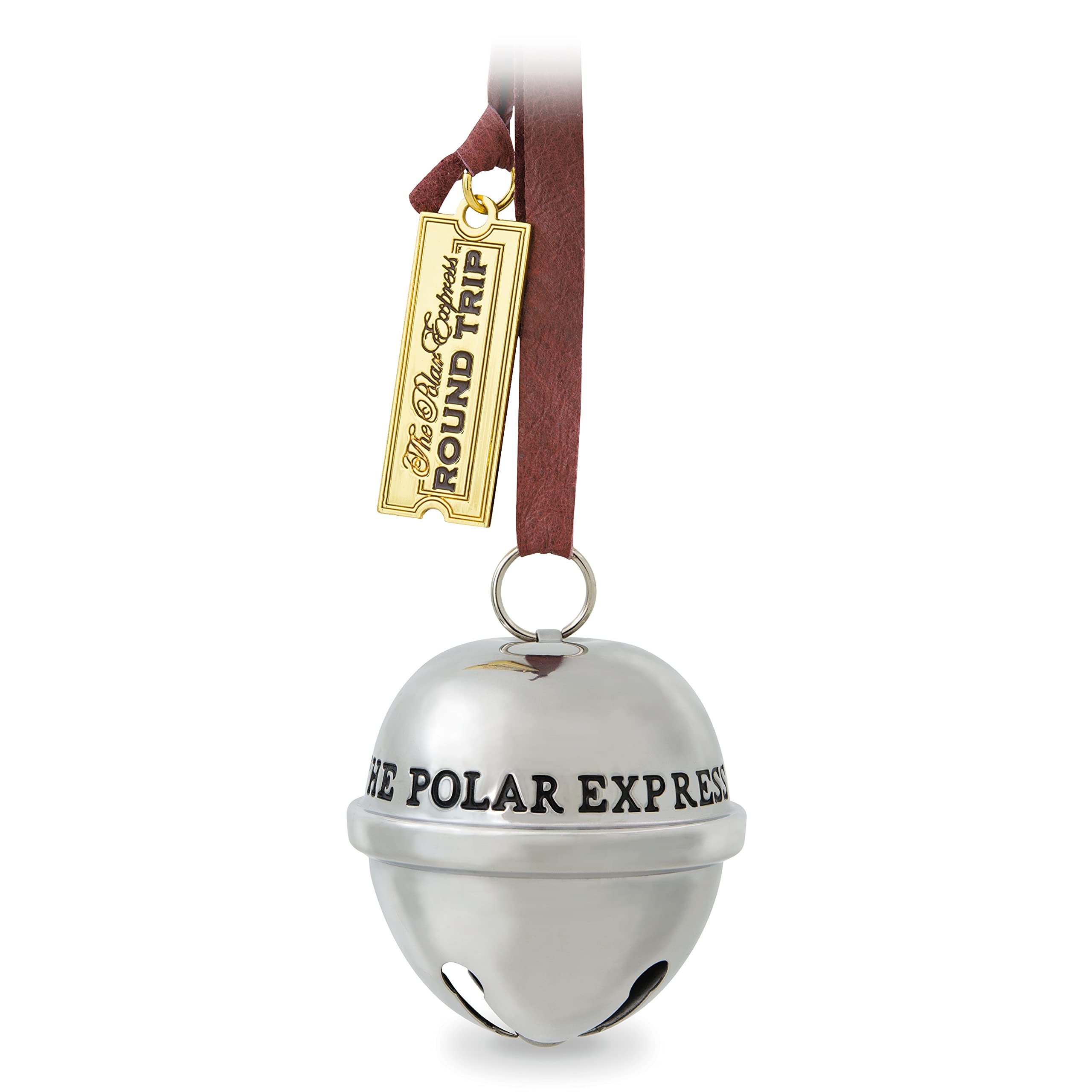 Hallmark Keepsake Christmas Ornament, Year Dated 2021, The Polar Express Santas Sleigh Bell, Metal