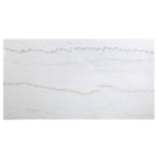 Coaster Home Furnishings Aldrich Counter Height Trestle Base Dining Table with Genuine White Marble Top Dark Brown