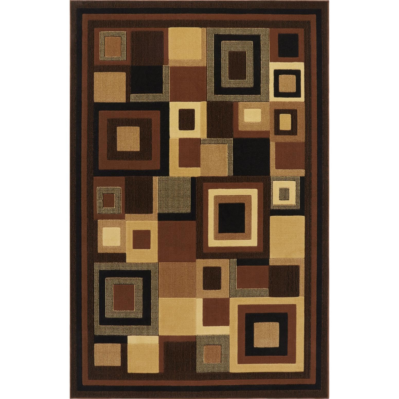 Home Dynamix Catalina Virginia Contemporary Area Rug, 19.6 x 31.5, Black/Brown