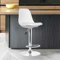 Da Urban Valure Height Adjustable & Revolving Bar Stool/Kitchen Chair/Cafetaria Chair White (1 Pc)