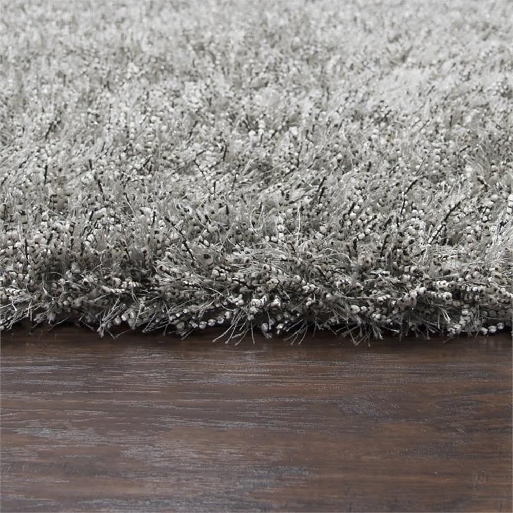 Rizzy Home Alora Decor Pearl 3'6" X 5'6" Solid Gray Hand-Tufted Area Rug