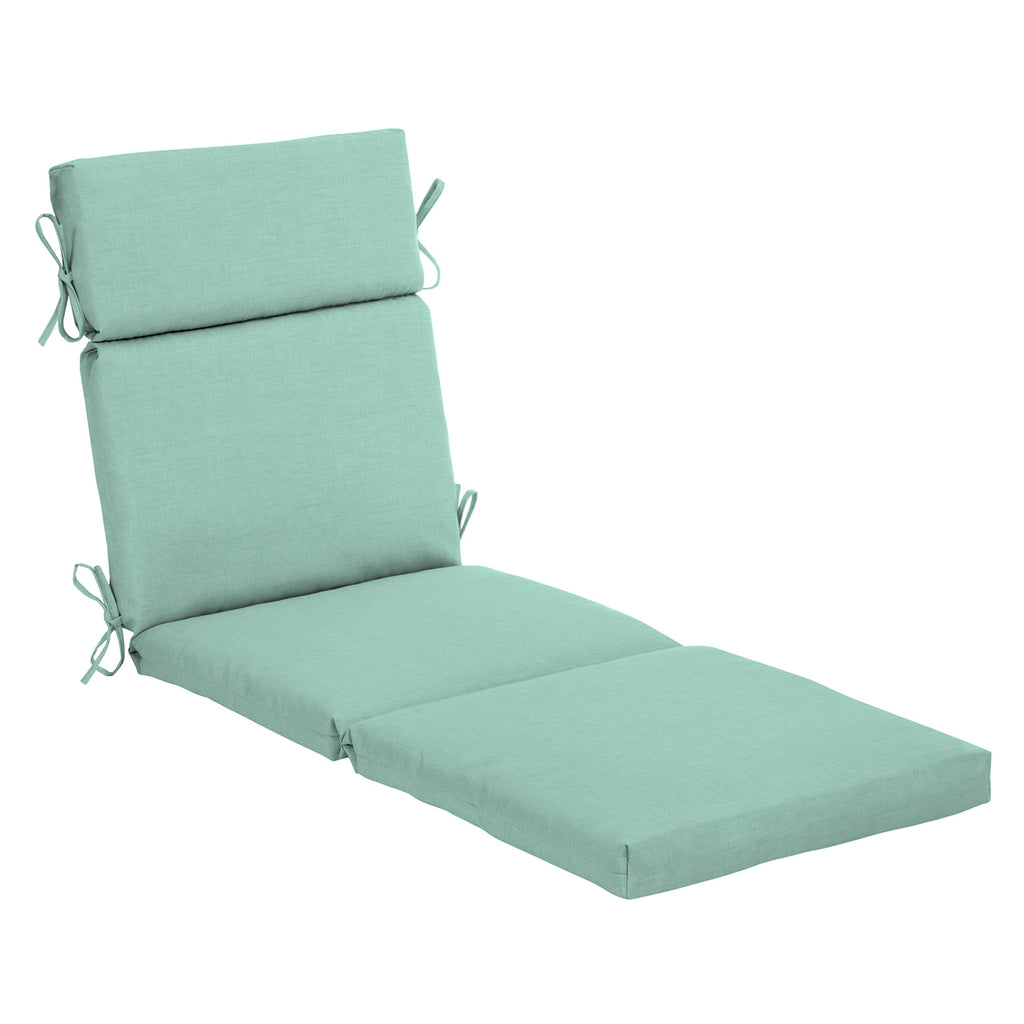 Arden Selections Outdoor Chaise Cushion, 22 X 77, Water Repellent, Fade Resistant 22 X 77, Aqua Leala