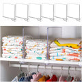 Yieach Acrylic Shelf Dividers For Closet Storage,Clear Closet Organizer For Purses And Clothes,Perfect Wood Shelf Separators For