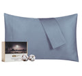 Luxury 100% Egyptian Cotton Pillow Cases Queen Size Set Of 2, Soft Sateen Cotton Pillow Cases, Breathable & Cooling Blue Queen P
