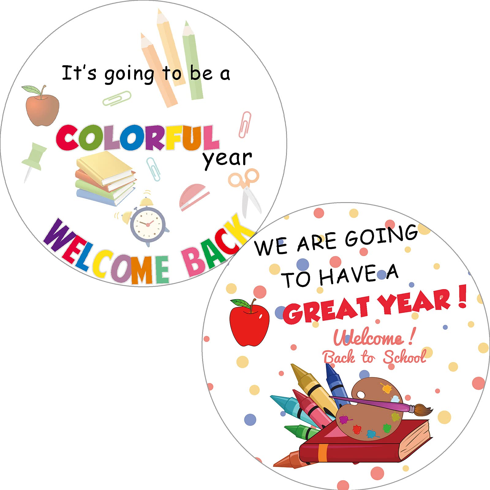 80 Pcs Welcome Back To School Stickers, First Day Of School Adhesive Gift Labels, First Day Of School Classroom Party Favors Pre