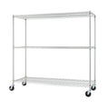 TRINITY Basics 3-Tier Adjustable Wire Shelving with Wheels for Kitchen Organization, Garage Storage, Laundry Room, NSF Certified