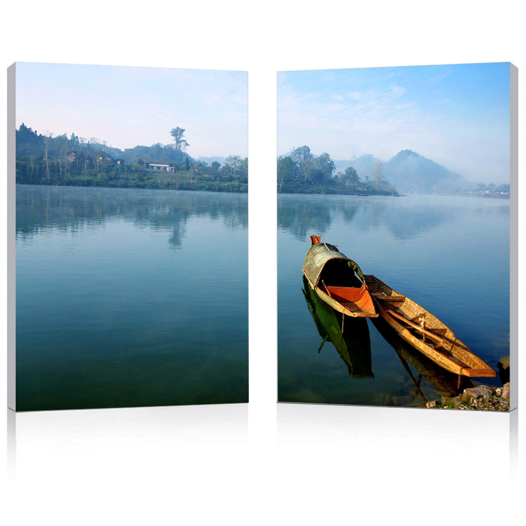 Baxton Studio FG-1062AB Painting Artwork, 15.75L x 1W x 23.62H, Yacht Congregation