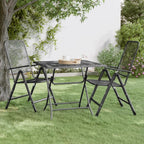 vidaXL Anthracite Square Patio Table - 31.5"x31.5"x28.3" - Durable Expanded Metal Mesh Build - Modern Design for Outdoor Dining