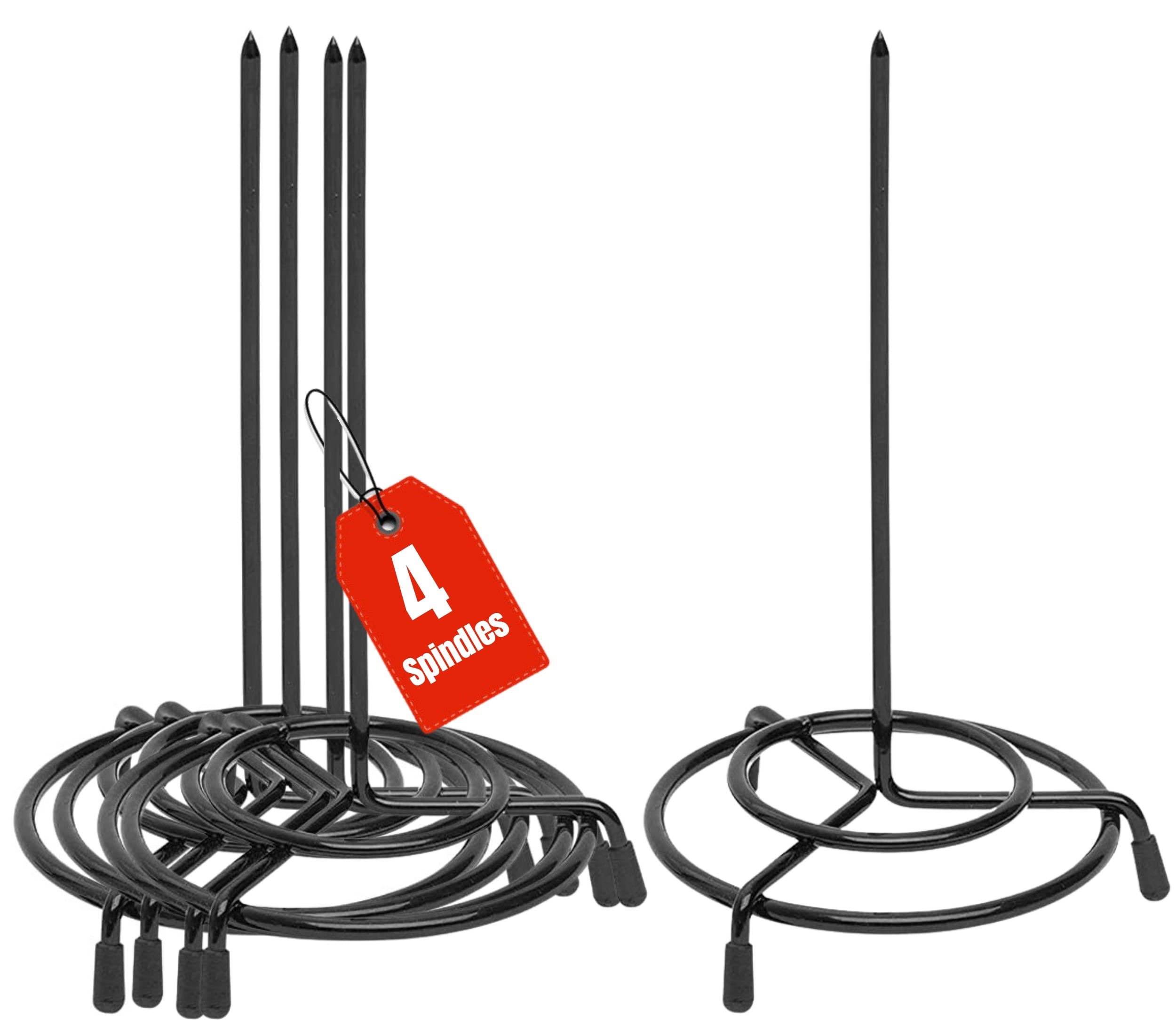 1Intheoffice Wire Receipt Spindle, Black Receipt Holder, 4 Pack (Black.)
