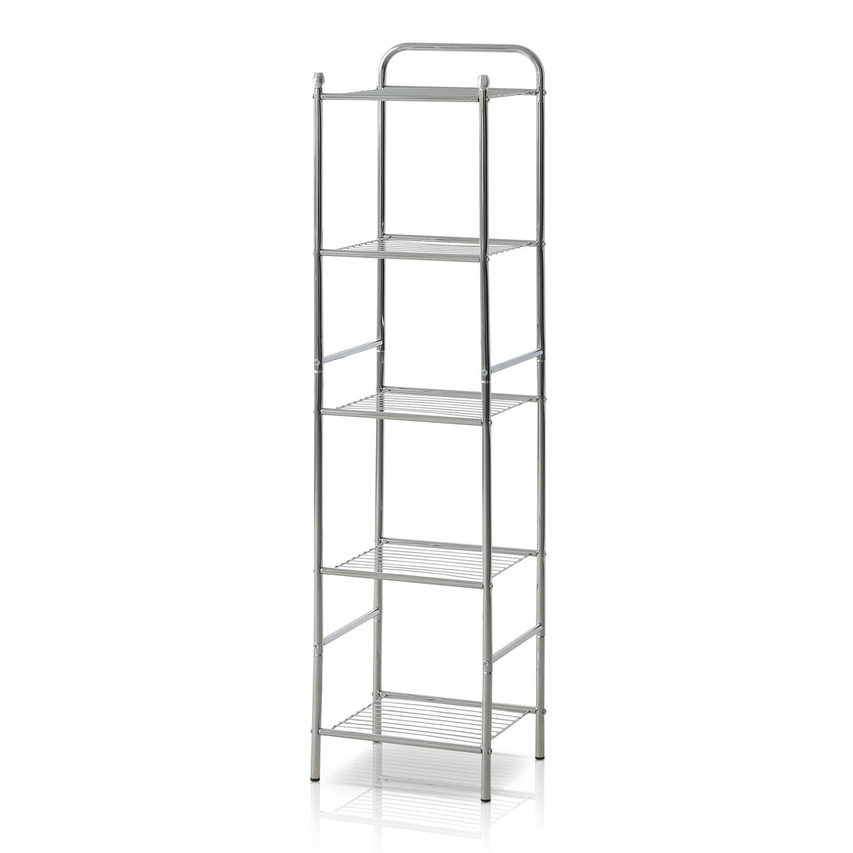 Furinno Wayar 5-Tier Storage Shelf, Chrome