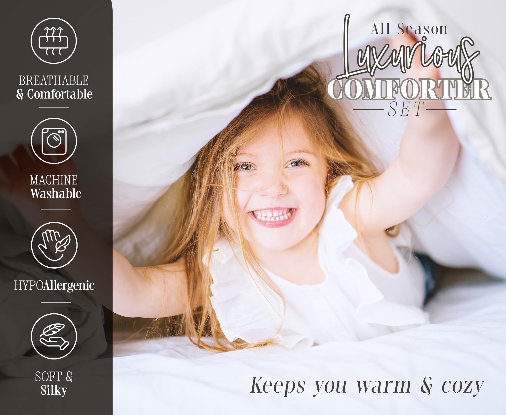 Elegant Comfort Softest, Coziest, 10Pc Pleated Bed-In-A-Bag, Ruched Ruffle Comforter Set Featuring Decorative Pillows And Fitted