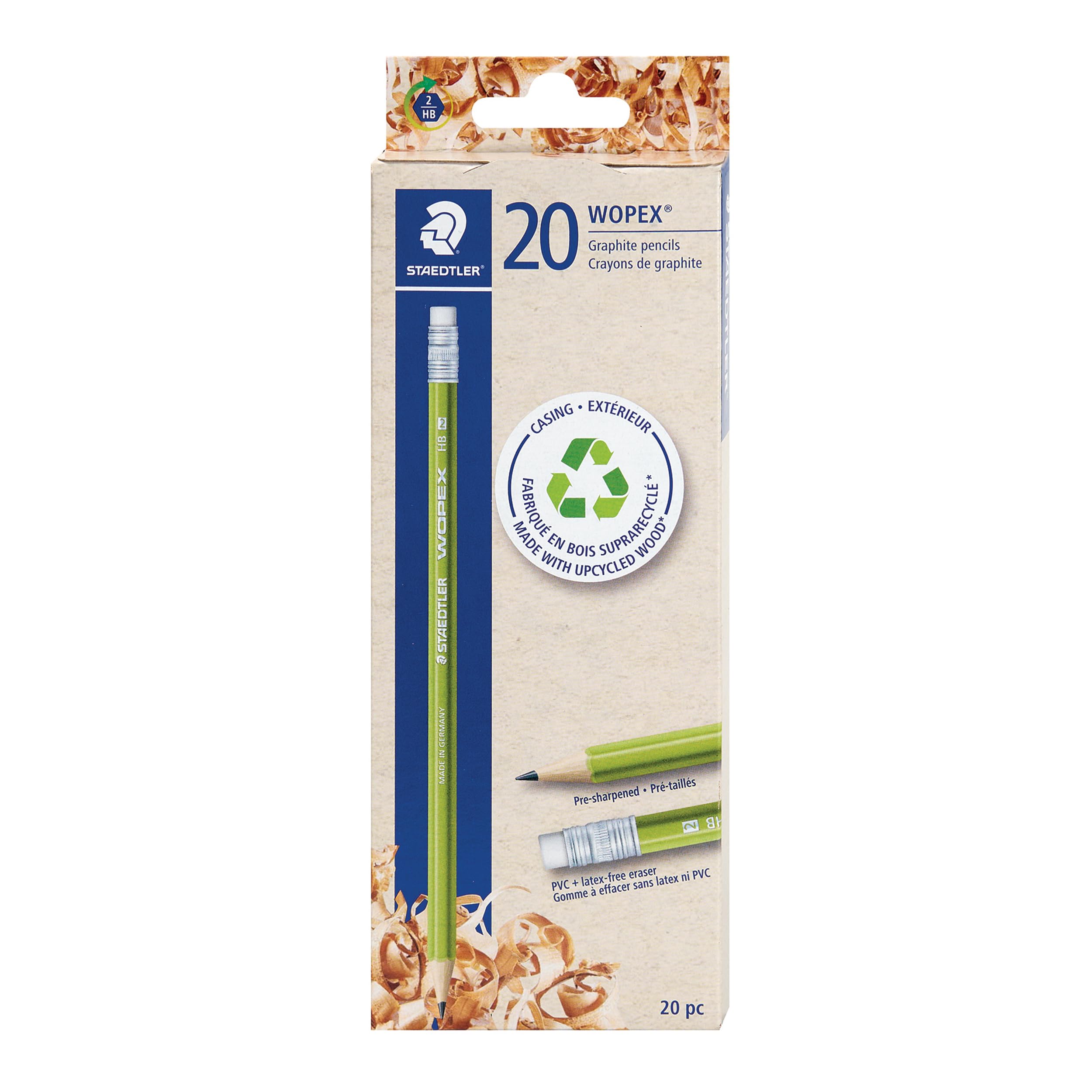 Staedtler Wopex Pencils, High Break Resistance, Ergonomic Triangular Shape, Non-Slip Soft Surface, Wopex Material, Hardness Hb,