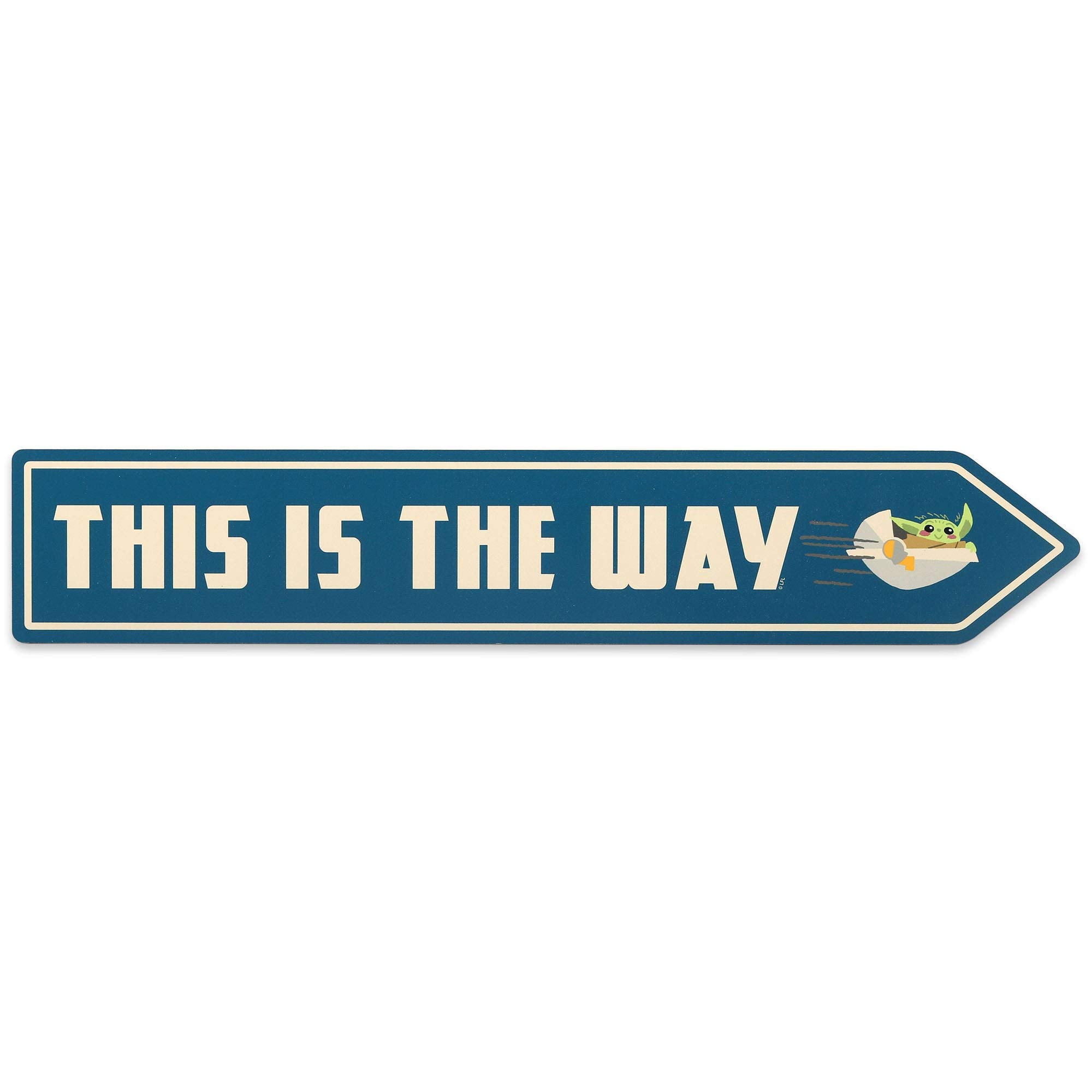 Disney Star Wars: The Mandalorian Baby Yoda Arrow - This is the Way - Baby Yoda Wall Decor Featuring Grogu, The Child