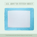 Elegant Comfort 1500 Premium Hotel Quality 18-24 Inches Deep - Extra Deep Pocket Single Fitted Sheet For High Mattress, Luxury And Softest, Smart Pocket - Wrinkle Free, California King, Aqua Blue