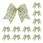 Meseey 12 Pcs 6 Inch Easter Burlap Bows Spring Bunny Bow for Gift Wrapping Tree Topper Front Door Party Home Decorations (Easter