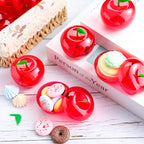 Lallisa 50 Pcs Plastic Apple Container Valentine Apple Container Teacher Gifts Bulk Back To School Candy Holder Snow Party Apple