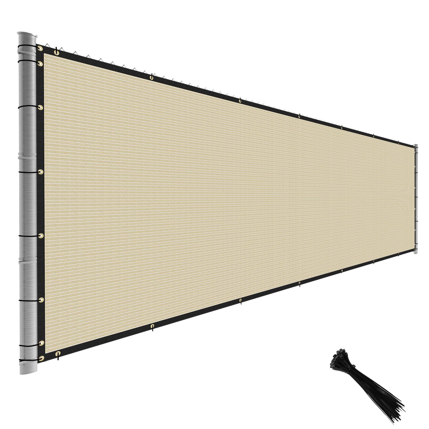 Tang 5' X 150' Beige Tan Fence Privacy Screen Temporary Fence Privacy Screen Windscreen Netting Cover Privacy Blockage Excellent