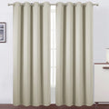 Lemomo Blackout Curtains 66 X 84 Inch/Light Beige Curtains Set Of 2 Panels/Thermal Insulated Room Darkening Bedroom Curtains