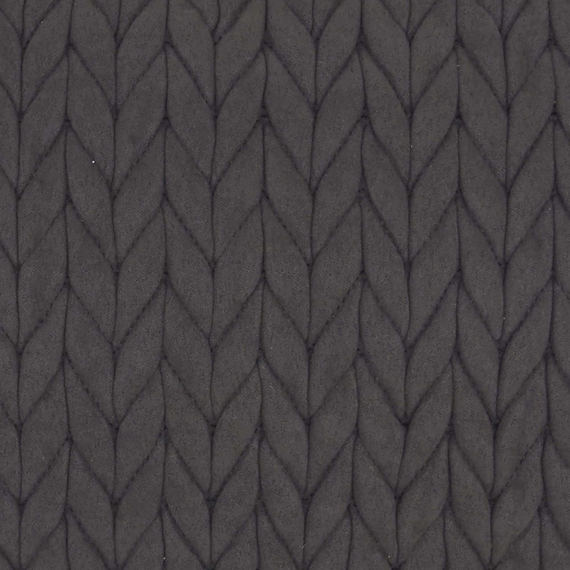 HomeRoots 100% Cotton Charcoal Chunky Braid Lumbar Pillow