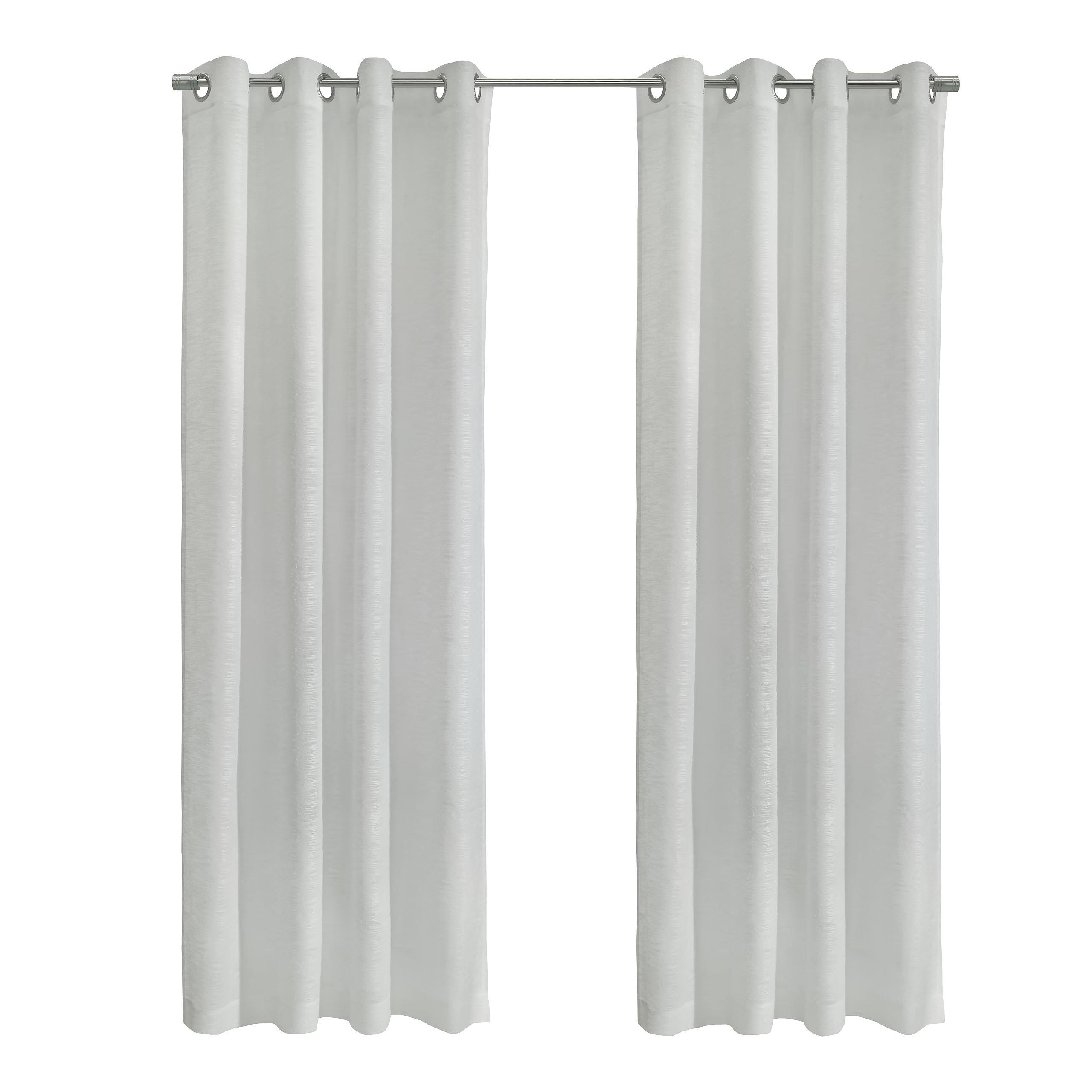 Richmark International Boucle Sheer Grommet Curtain Panel 52 X 84 In White