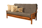 Kodiak Furniture Monterey Full Futon With Suede Fabric Mattress In Barbados/Gray