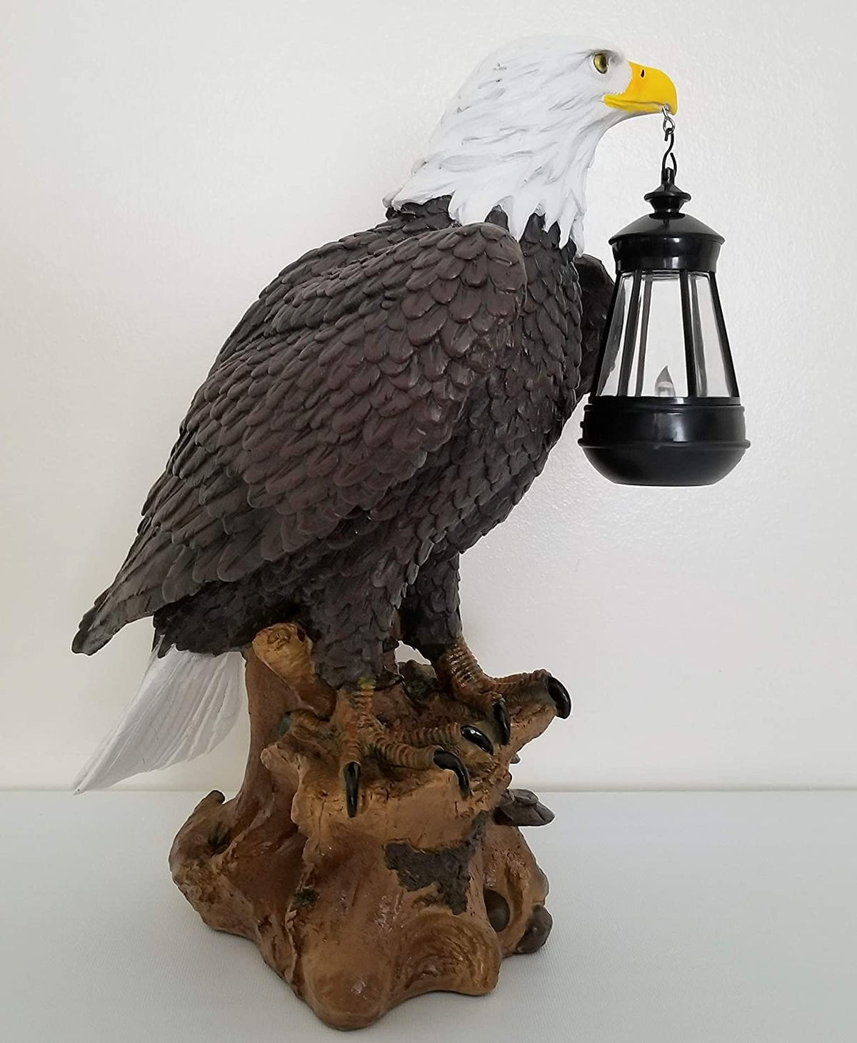 Gardengreeters American Eagle Statue Figurine With Solar Light Bald Eagle