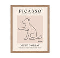 Poster Master Vintage Picasso Poster - Retro One Line Dog Drawing Print - Dog Art - Minimal Gift for Men, Women, Animal Lover - 