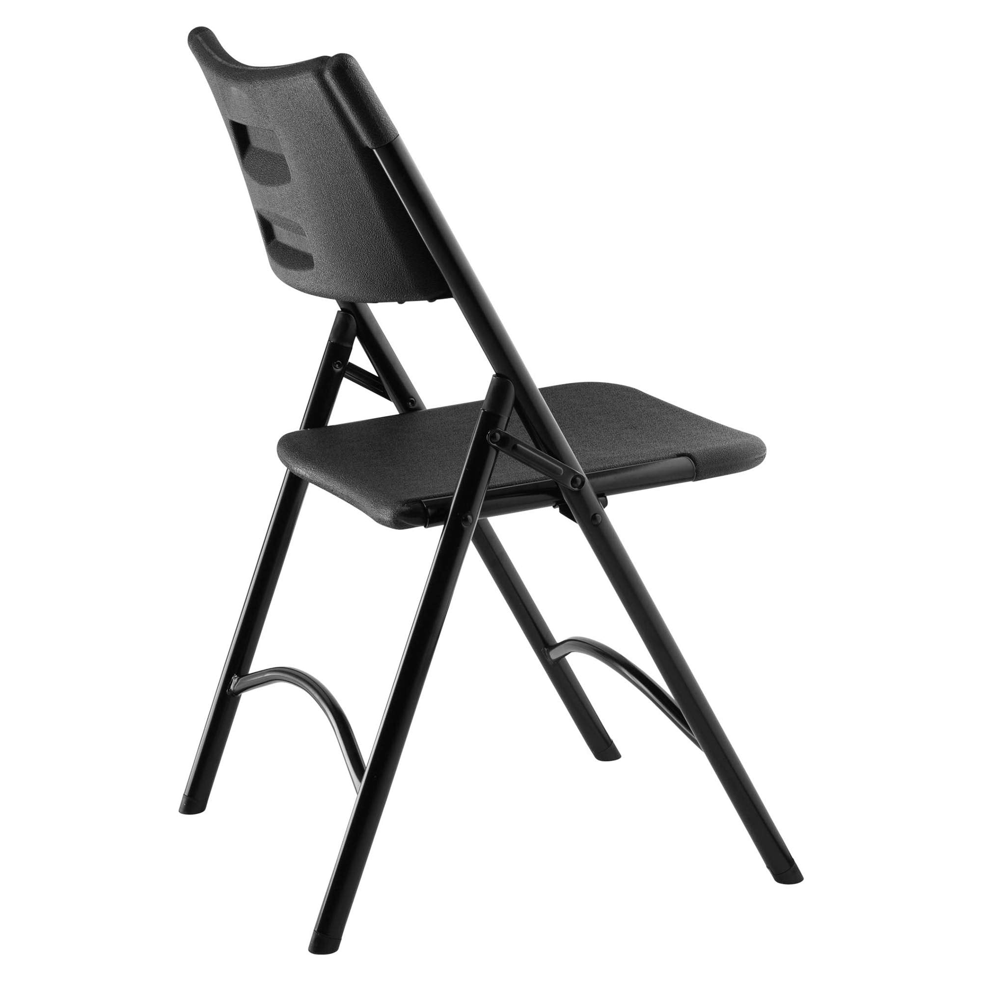 National Public Seating 610 32 x 18.75 x 21.5 in. 600 Series Heavy Duty Plastic Folding Chair Black - Pack of 4