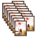 HORLIMER 8x10 Picture Frame Set of 15, Brown Picture Frames Display 8 by 10 Photo for Wall or Tabletop