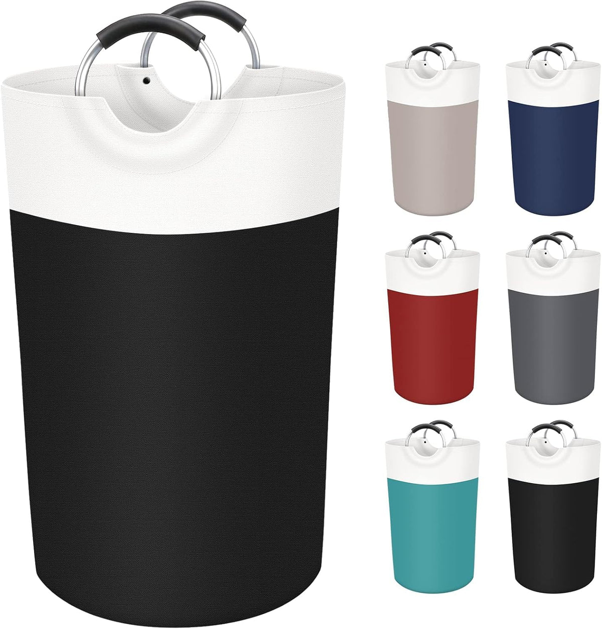 Zollyss 90L Laundry Basket, Freestanding Laundry Hamper, Collapsible Dirty Clothes Hamper, Waterproof Fabric with Foam Protected