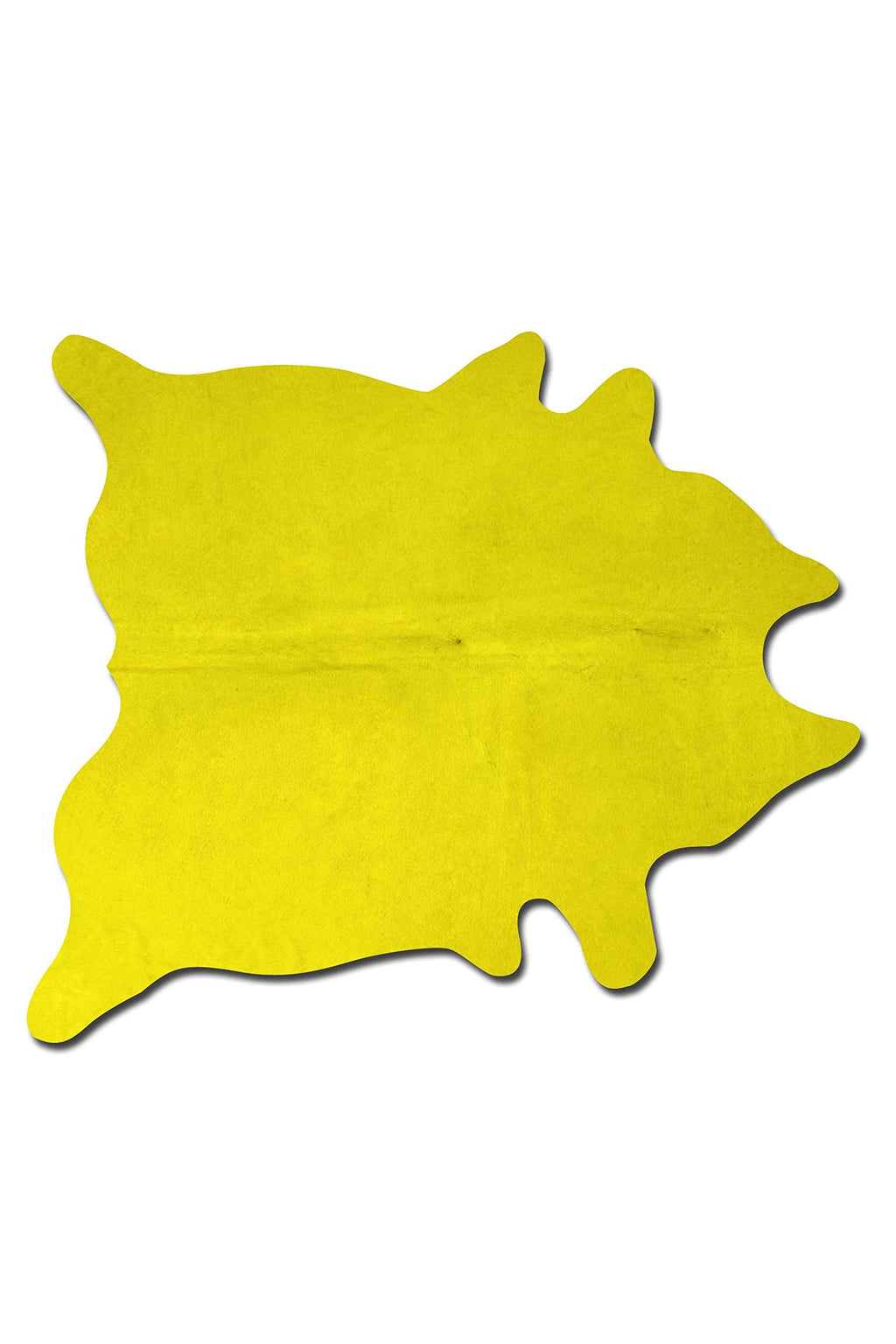 HomeRoots Cowhide Rug Aprox 5' X 7' Yellow