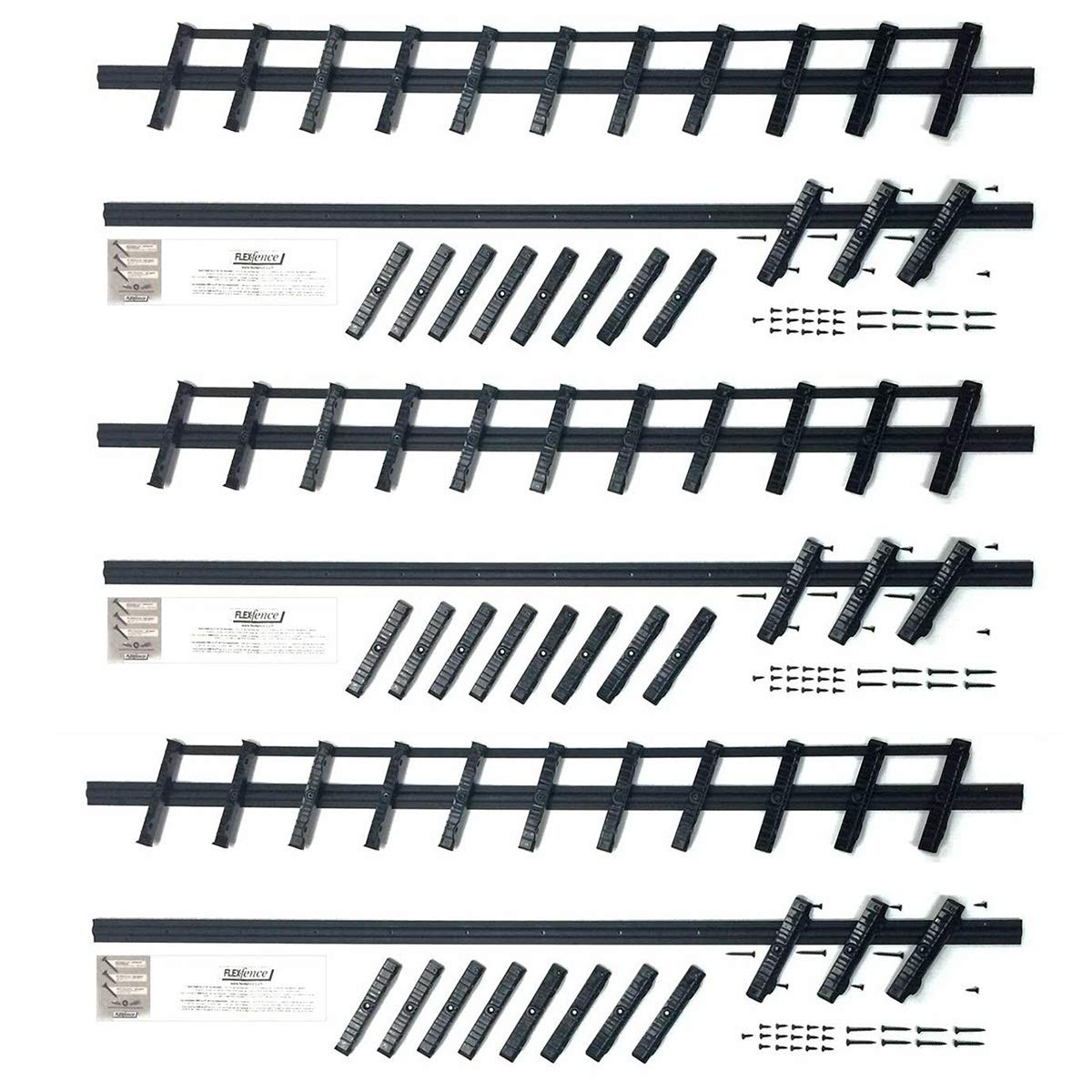 Flex-Fence, Decorative Versa Fence Louver System, Perfect For Gardens, Patios And Outdoor Spaces, Indoor And Outdoor Use, 3 Pack