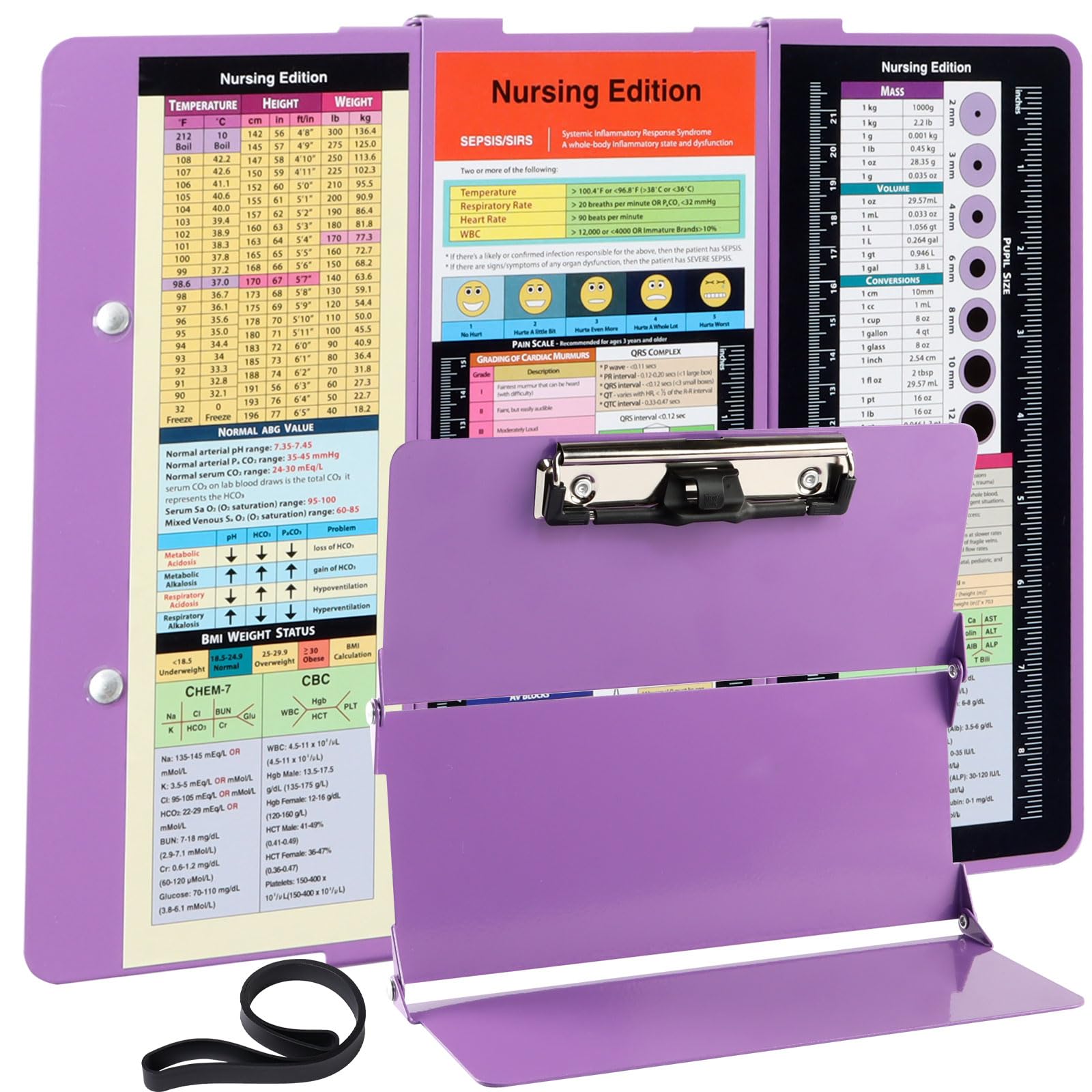 Unicuto Foldable Nursing Clipboard With Storage - Portable & Compact Medical Clipboard For Nurses, Doctors, And Students - Inclu