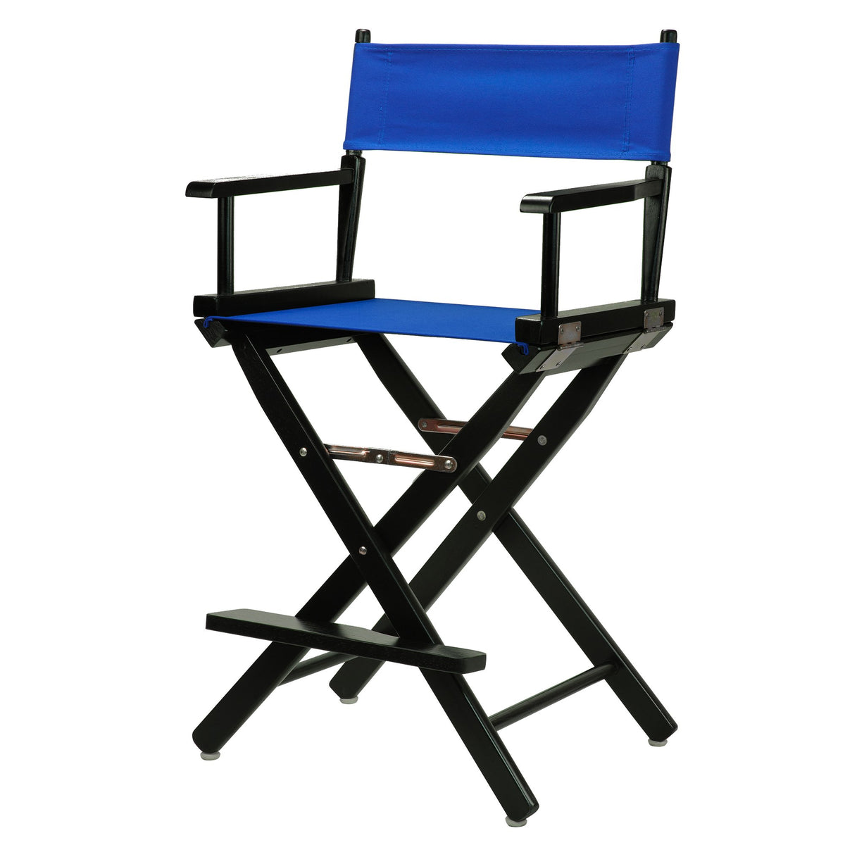 Casual Home 24&quot; Director's Chair Black Frame-with Royal Blue Canvas, Counter Height