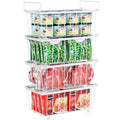 iSPECLE Freezer Organizer Bins  Storage Baskets for 5 to 7 Cu.Ft, 4 Pack