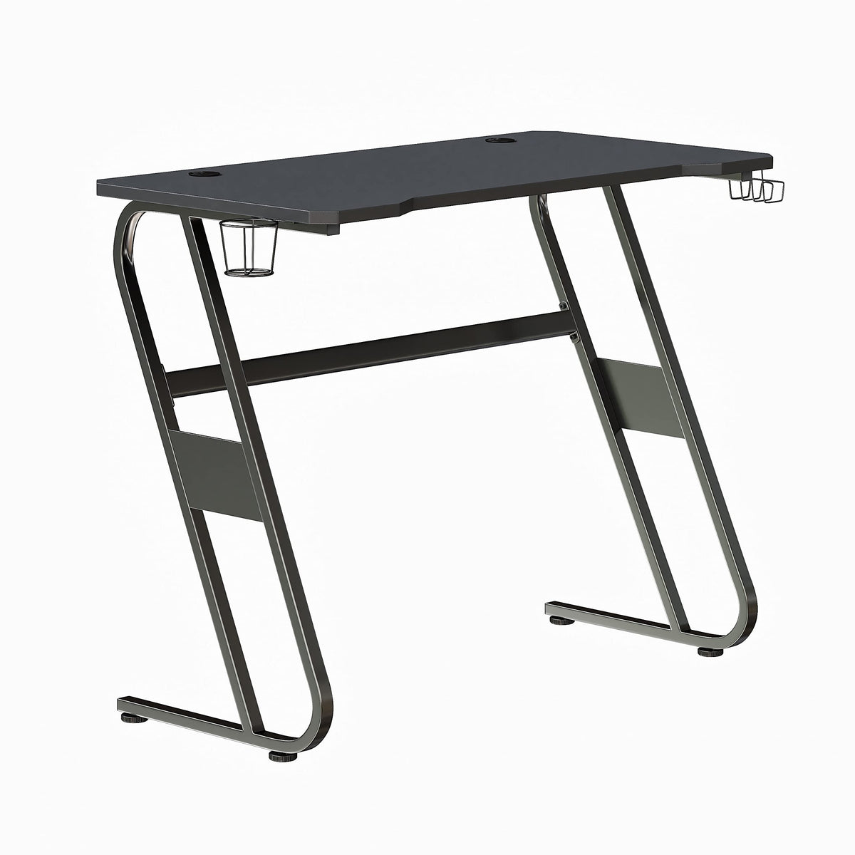 Flash Furniture Fisher Gaming Desk - Black Ergonomic Computer Desk - 51.5&quot; Gamers Table with Cup Holder and Headphone Hook