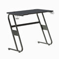 Flash Furniture Fisher Gaming Desk - Black Ergonomic Computer Desk - 51.5 Gamers Table with Cup Holder and Headphone Hook