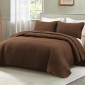 Whale Flotilla Ultra Soft King Quilt Bedding Set, Lightweight Fall Brown Quilts Bedspreads Oversized, Ultrasonic Geometric Cover