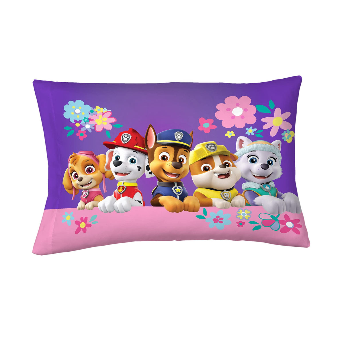 Franco Kids Bedding Super Soft Microfiber Reversible Pillowcase, 20 In X 30 In, Paw Patrol Girls