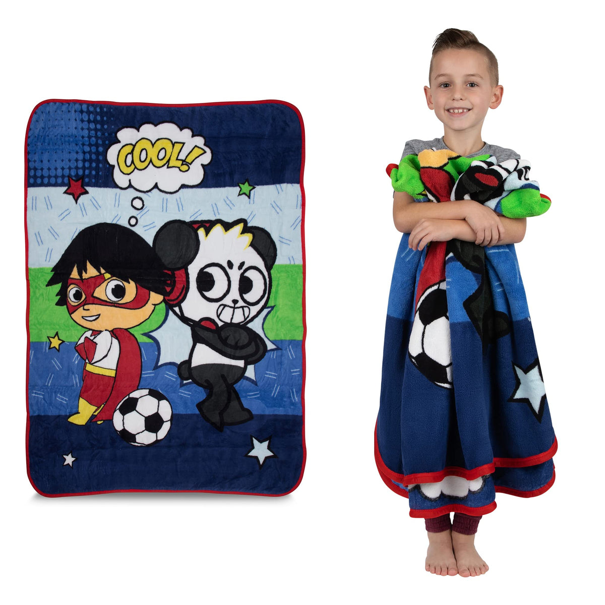 Franco Kids Bedding Soft Plush Micro Raschel Throw, 46 In X 60 In, Ryan'S World