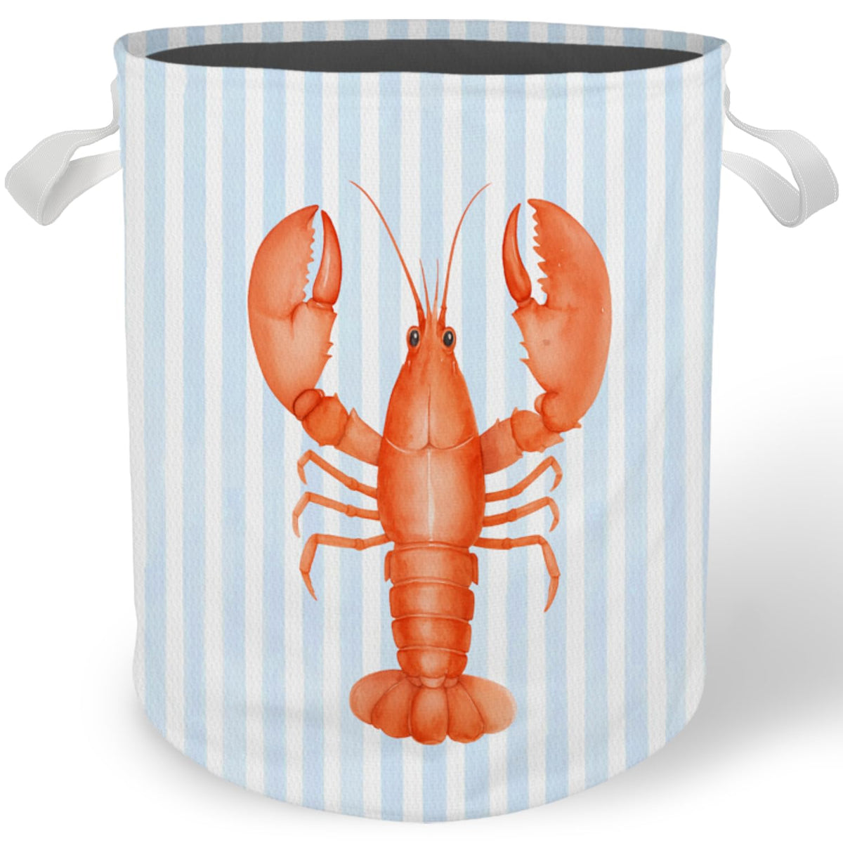 Cilrii Blue Coastal Lobster Laundry Basket, Beach Ocean Crawfish Laundry Basket Hamper Waterproof Collapsible Clothes Toys Stora