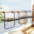 Balcony Railing Table Outdoor Hanging Folding Balcony Bar Table For Railings Patio Hanging Table On Railing Aluminium Metal Side