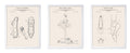 Poster Master 3-Piece Ballet Blueprint Poster - Ballet Slippers Patent Print - Ballerina Doll Art - Pointe Shoe Art - Ballet Art