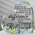 Chunful Retirement Gift for Women Men Retirement Plaque Happy Retirement Gifts Inspirational Retirement Ornament Acrylic Heart R